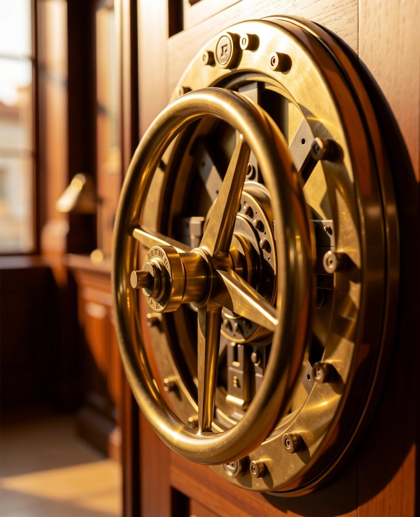 Bank vault security detail
